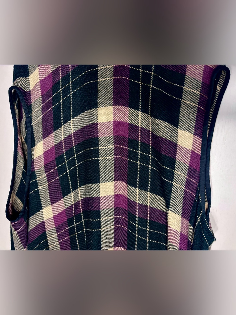 RW&CO. Plaid Flannel Poncho - Picture 9 of 10